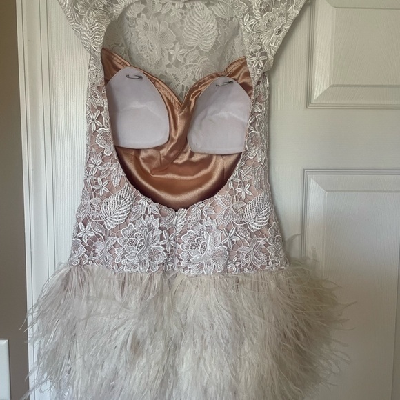 White Jovani size 2 cocktail/pageant/prom dress. - Picture 2 of 10